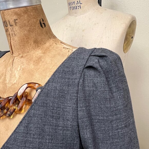 NWT Nancy Rose Chain Neck Aline Pleated Shift Dress With Pockets Size 6 - Picture 3 of 6